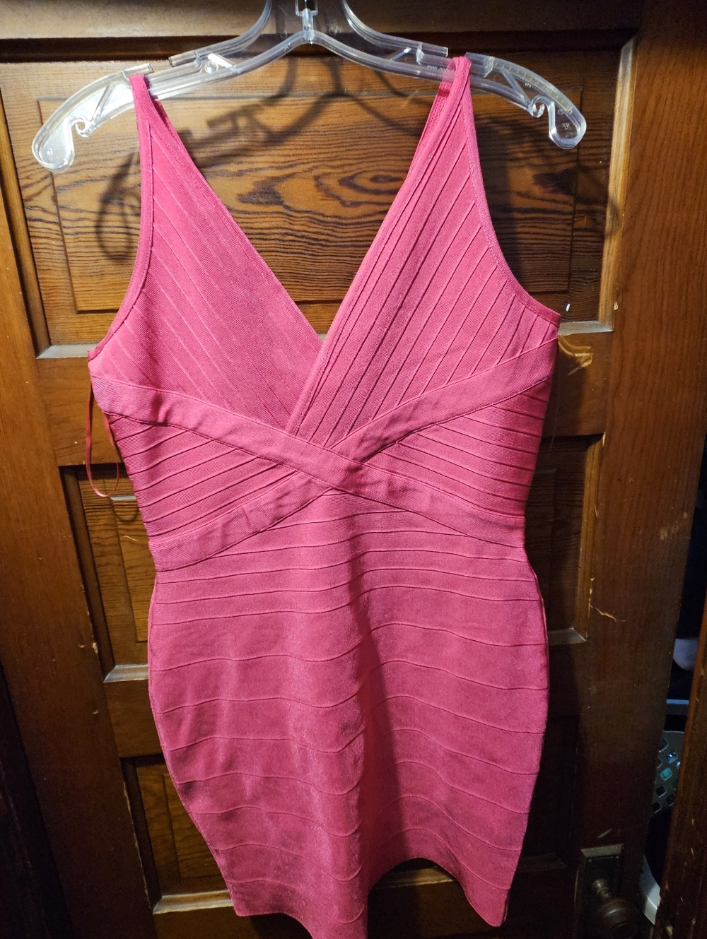 NWT Fashion Nova Snatched And Ready Bandage Mini Dress- Fuchsia